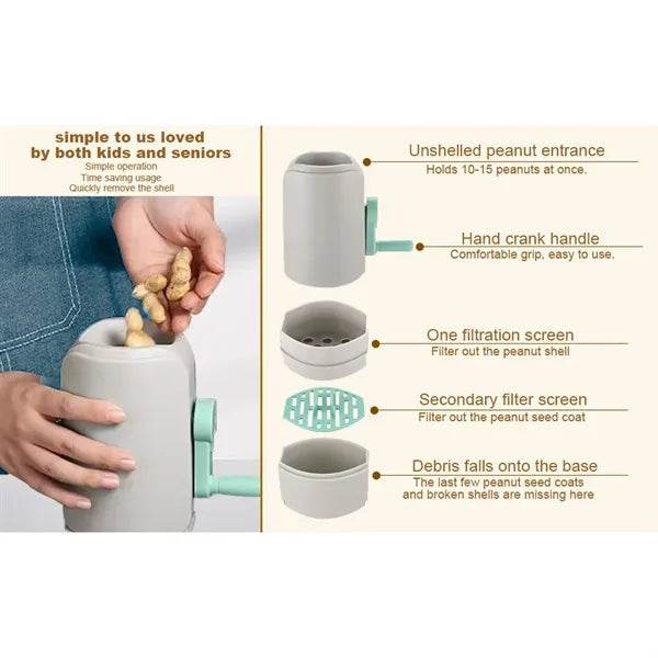 Quick Sheller PP Hand-cranked Safe Peanut Shelling Machine