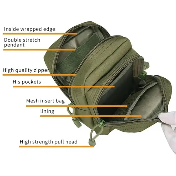 Outdoor Multifunctional Oxford Cloth Tactical Waist Bag