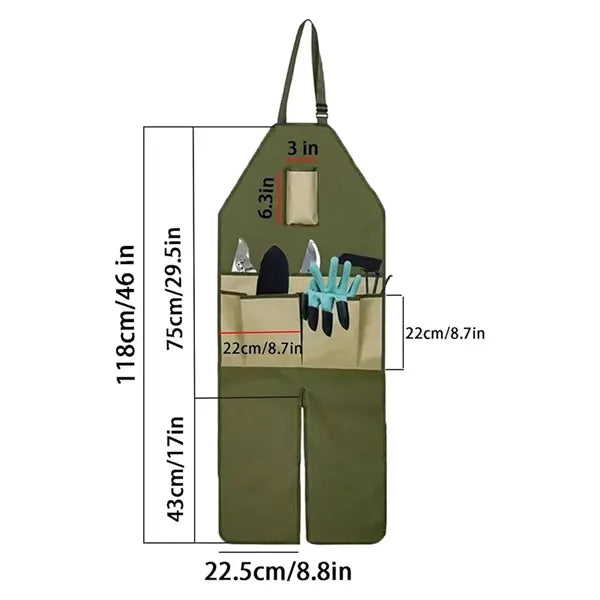 Gardening Multi-Pocket Oxford Cloth Extended Garden Apron