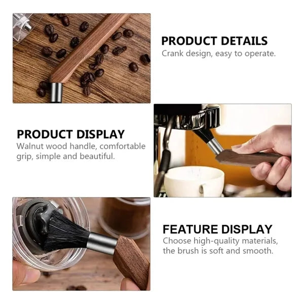 Crank Walnut Bristle Grinder Cleaning Brush