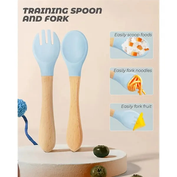Silicone Safe Baby Tableware Spoon