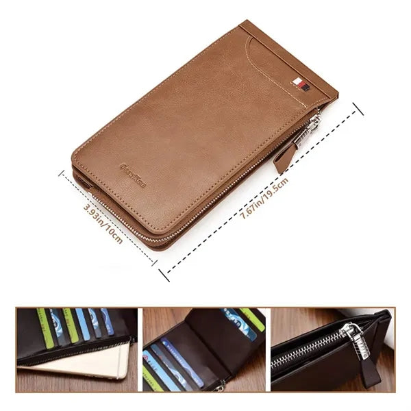 Multifunctional Snap Button Anti-Demagnetization Wallet Bag