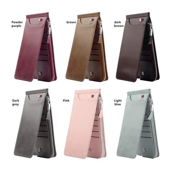 Multifunctional Snap Button Anti-Demagnetization Wallet Bag