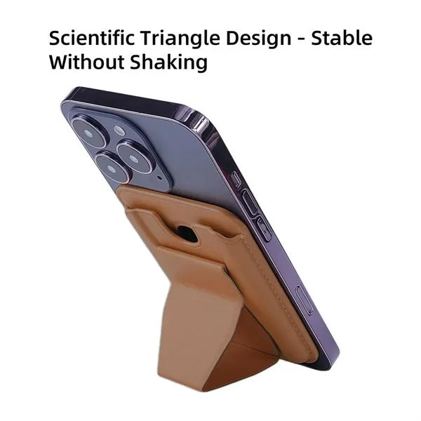 Magnetic Foldable Multifunctional Leather Card Holder