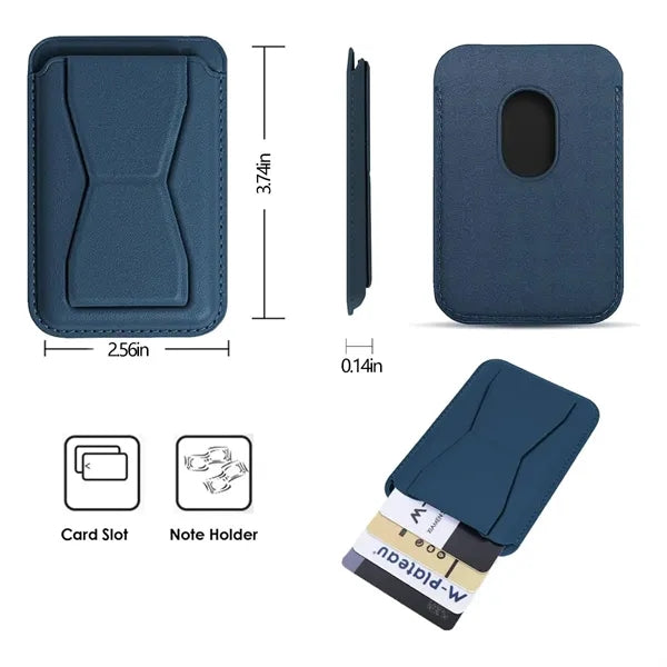 Magnetic Foldable Multifunctional Leather Card Holder