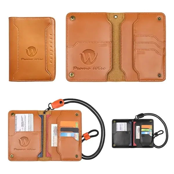 Multifunctional Leather Passport Holder Wallet Case