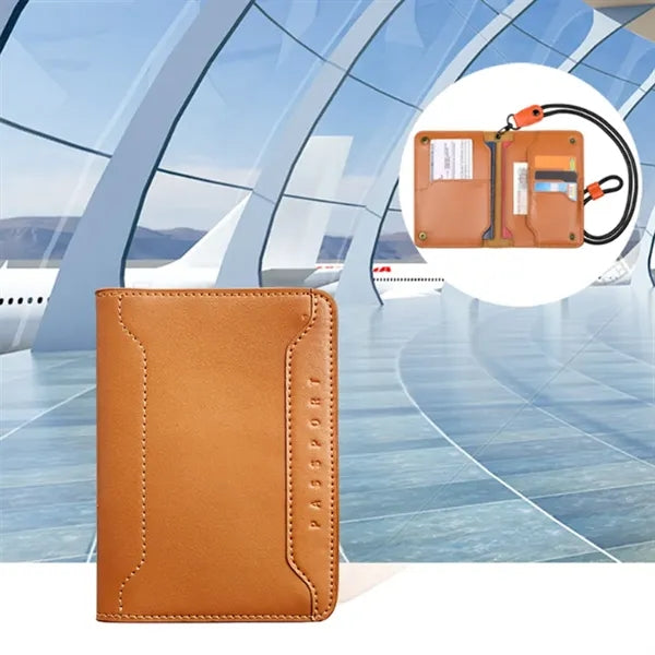 Multifunctional Leather Passport Holder Wallet Case