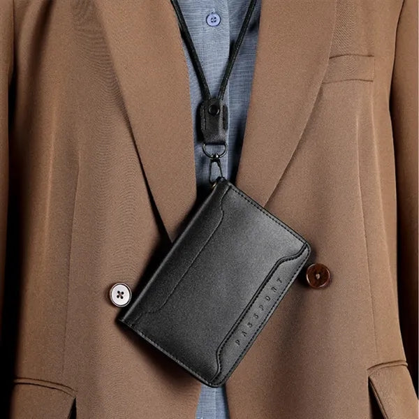 Multifunctional Leather Passport Holder Wallet Case