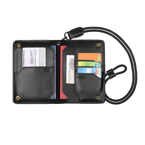 Multifunctional Leather Passport Holder Wallet Case