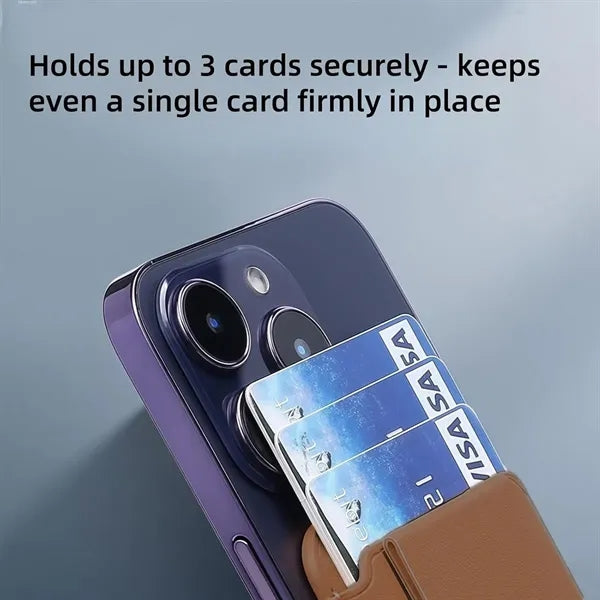 Magnetic Foldable Multifunctional Leather Card Holder
