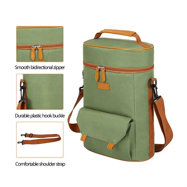 Durable Waterproof Refrigerated Insulated Portable Wine Bag