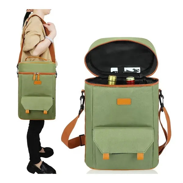 Durable Waterproof Refrigerated Insulated Portable Wine Bag