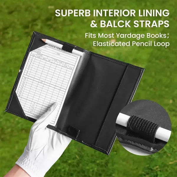 Leather Portable Smooth Sports Golf Score Book Clip
