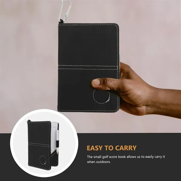 Leather Portable Smooth Sports Golf Score Book Clip