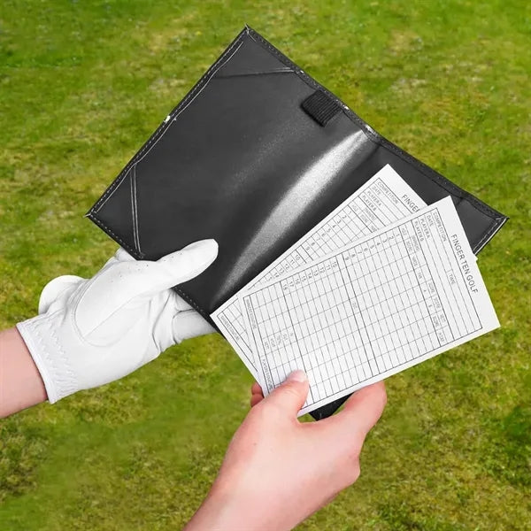 Leather Portable Smooth Sports Golf Score Book Clip