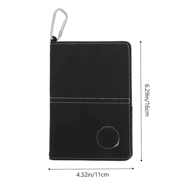 Leather Portable Smooth Sports Golf Score Book Clip