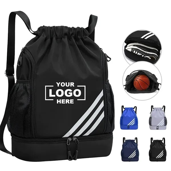 Drawstring Backpack Folding Sports Basketball bag