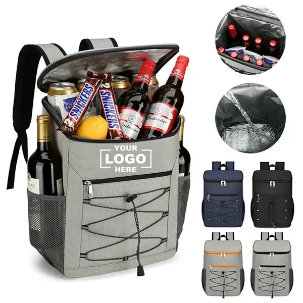 Zipper Reflective strips 2 Shoulder Insulation Lunch Bag