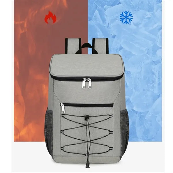 Zipper Reflective strips 2 Shoulder Insulation Lunch Bag