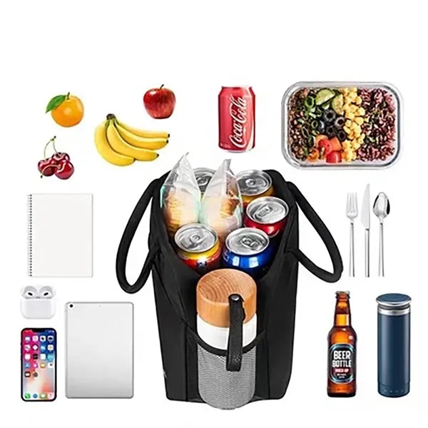 Large Capacity Insulated Refrigerated Lunch Tote with Pocket