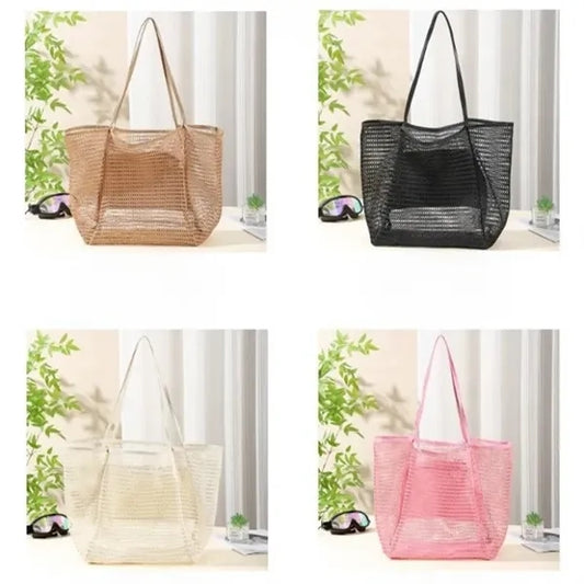 Travel Sling Mesh Beach Tote Bag Unesix Custom Logo