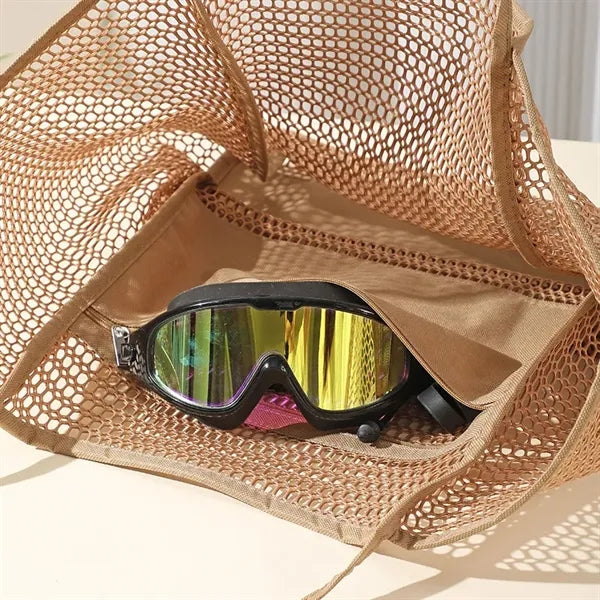 Travel Sling Mesh Beach Tote Bag Unesix Custom Logo