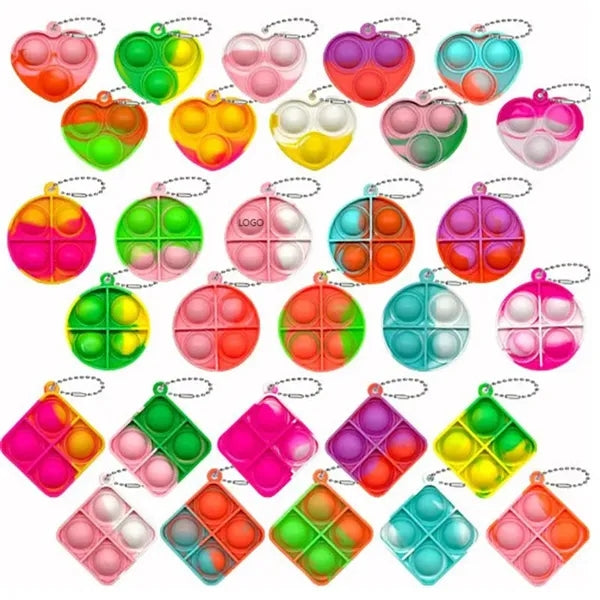 Decompression Finger Bubble Music Keychain