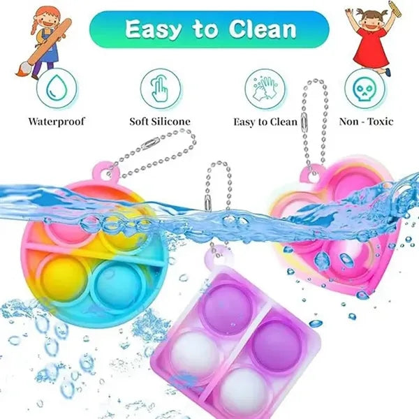 Decompression Finger Bubble Music Keychain