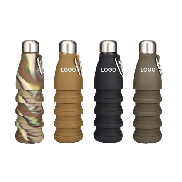 18oz Collapsible Silicone Outdoor Cola Bottle
