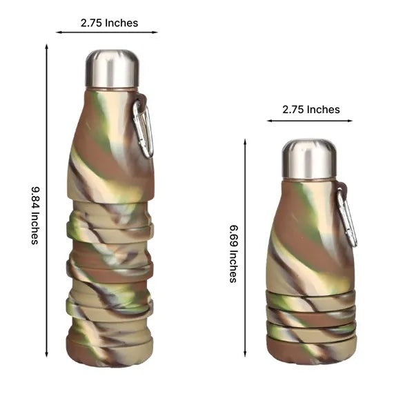 18oz Collapsible Silicone Outdoor Cola Bottle