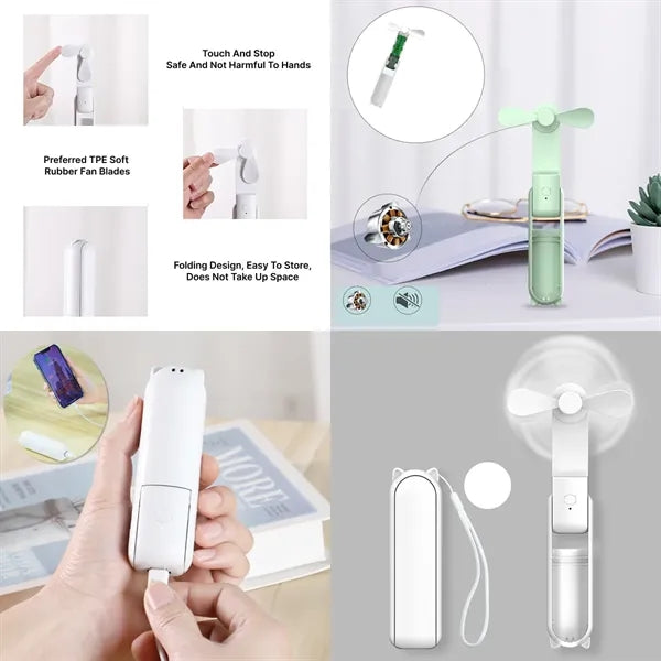 Foldable Handheld Fan Portable Power Bank Mini Cooling