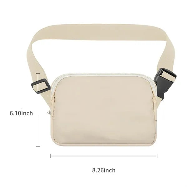 Men's and Women's Nylon Outdoor Sports Crossbody Waist Bag
