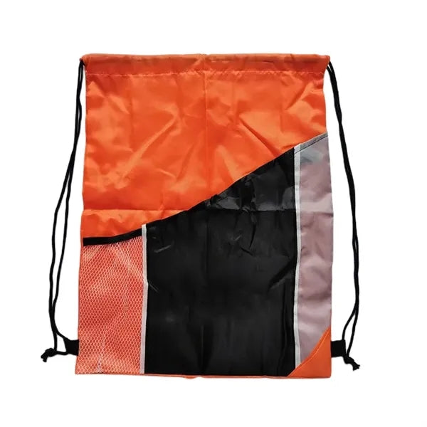 Side Mesh Pockets Drawstring Backpacks