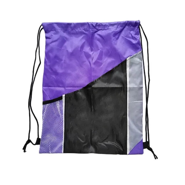 Side Mesh Pockets Drawstring Backpacks