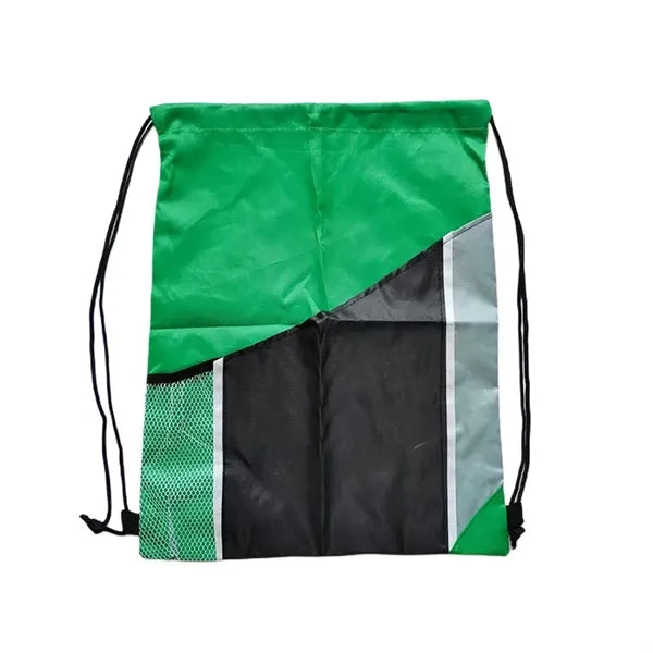 Side Mesh Pockets Drawstring Backpacks