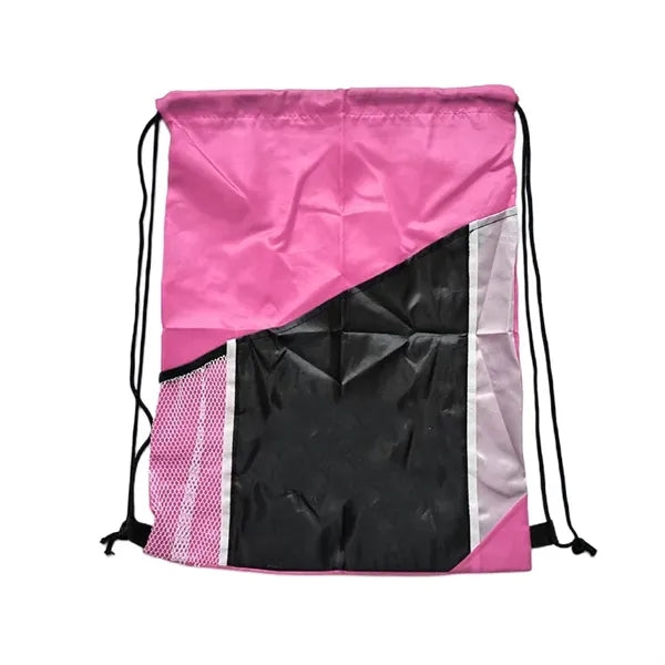 Side Mesh Pockets Drawstring Backpacks