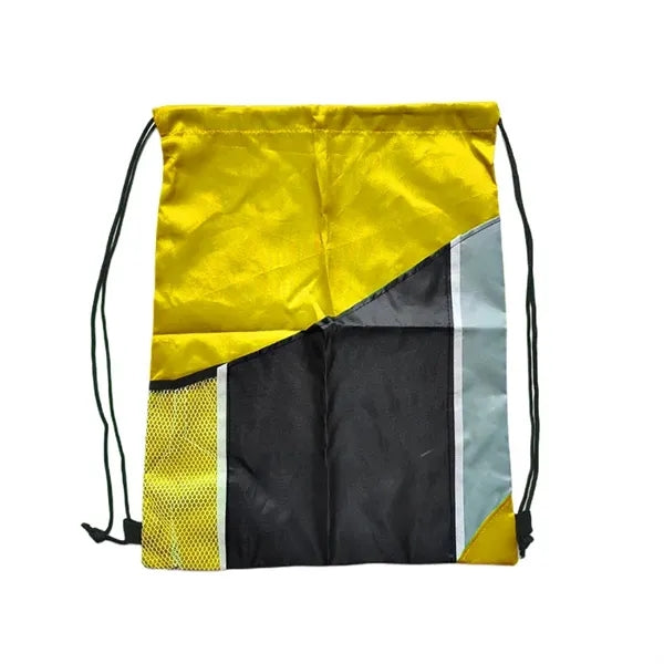 Side Mesh Pockets Drawstring Backpacks