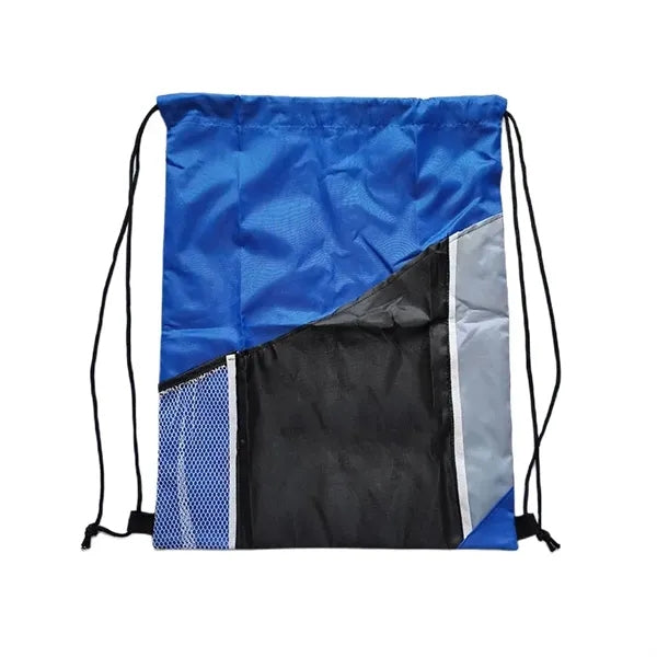 Side Mesh Pockets Drawstring Backpacks