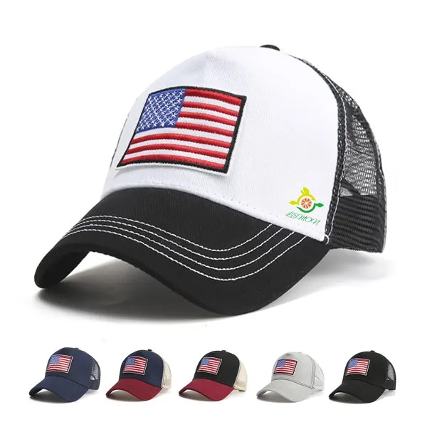 American Flag Mesh Baseball Cap