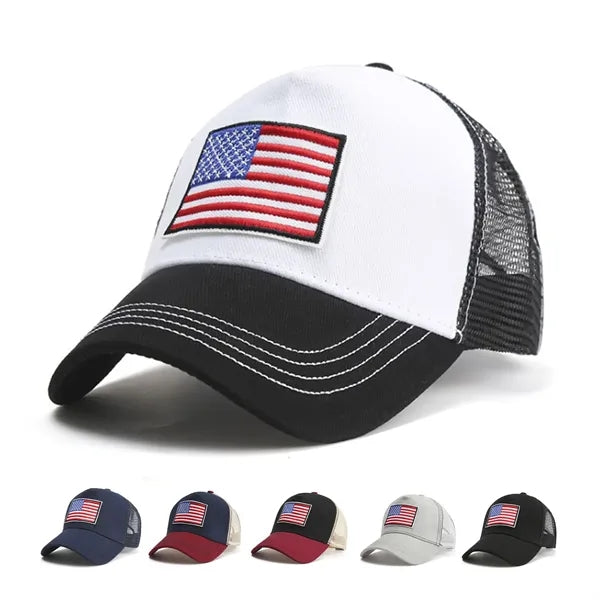 American Flag Mesh Baseball Cap