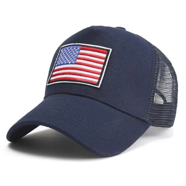 American Flag Mesh Baseball Cap