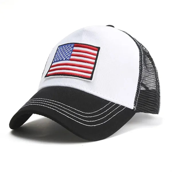 American Flag Mesh Baseball Cap