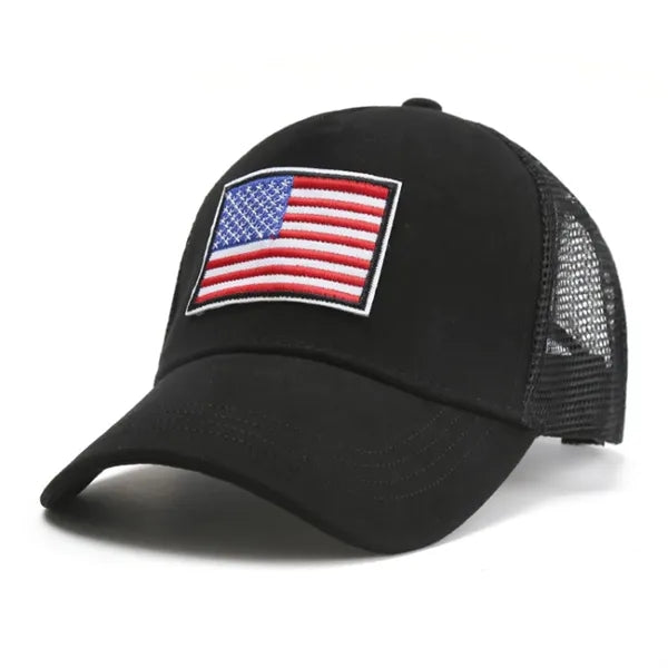 American Flag Mesh Baseball Cap