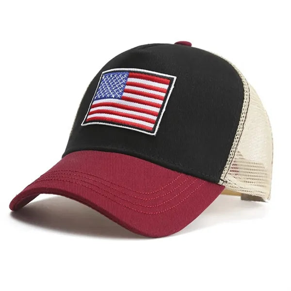 American Flag Mesh Baseball Cap