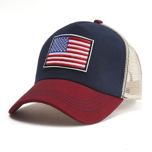 American Flag Mesh Baseball Cap
