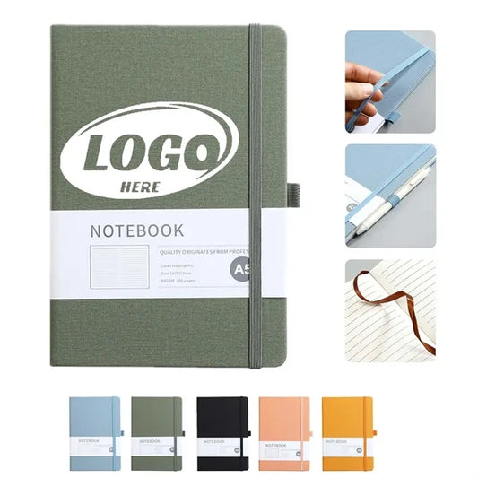 Hardcover Leather College Ruled Notebook