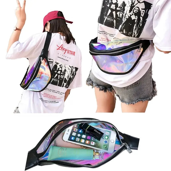 Sport Mini Transparent Swim Crossbody Laser Waist Bag