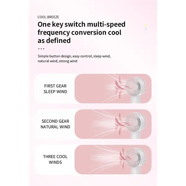 Portable Handheld Misting Fan USB Rechargeable Mini Cooler
