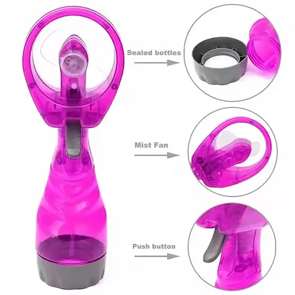Handheld Battery Powered Water Misting Fan