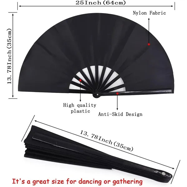13 Inch Single-sided Oxford Cloth Folding Fan